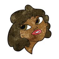 cartoon happy woman N175