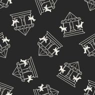 Merry to go doodle seamless pattern background N2