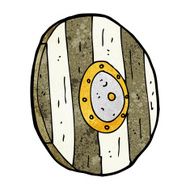 cartoon wooden shield N7