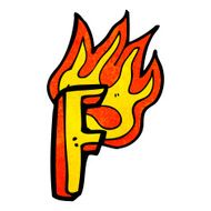 cartoon flaming letter N64