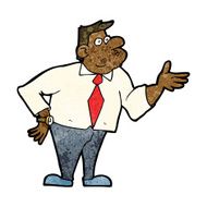 cartoon businessman asking question N6