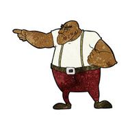 cartoon angry tough guy pointing N6