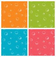 Set of 4 seamless patterns head shapes