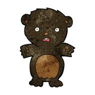 frightened black bear cartoon N3