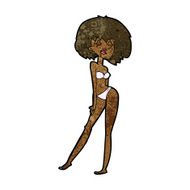 cartoon woman in bikini N35