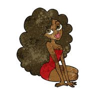 cartoon pretty woman N182