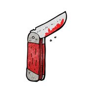 cartoon bloody folding knife N10