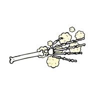 cartoon skeleton hand N9