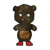 cartoon happy teddy bear in boots N6