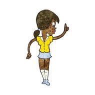 cartoon girl with idea N11