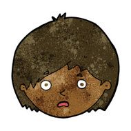 cartoon unhappy boy N38