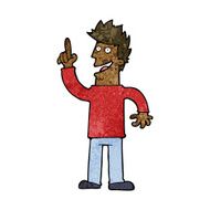 cartoon man with great new idea N6