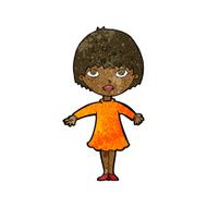 cartoon woman in dress N26