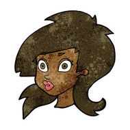 cartoon pretty surprised woman N6