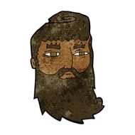 cartoon bearded man N38
