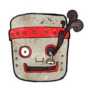 cartoon robot head N52