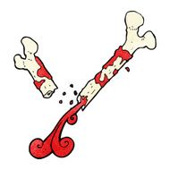 gross broken bone cartoon N7