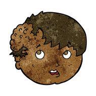 cartoon boy with ugly growth on head N5