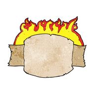 cartoon scroll banner N15