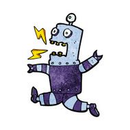 cartoon terrified robot N5