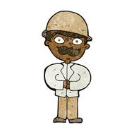 cartoon man in safari hat N5