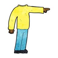 cartoon headless man pointing N6
