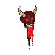 cartoon spooky halloween skull N8