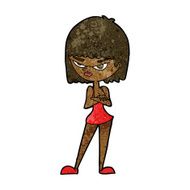 cartoon angry woman N13