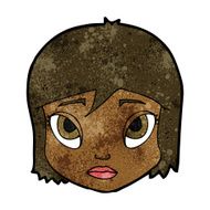 cartoon female face N94