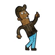 cartoon man giving thumbs up sign N15