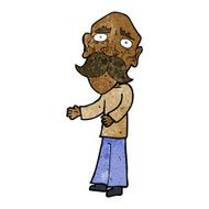 cartoon lonely old man N6