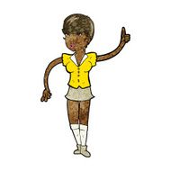 cartoon pretty girl asking question N6