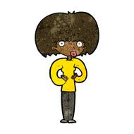 cartoon surprised woman N154