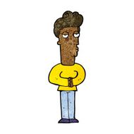 cartoon jaded man N13