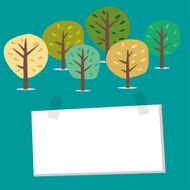 Cartoon trees banner