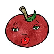cartoon apple with face N11