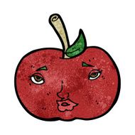cartoon apple with face N12