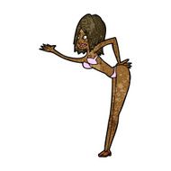 cartoon woman in bikini N36