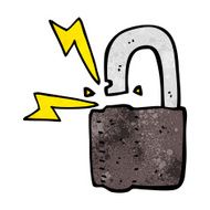 cartoon padlock symbol N3