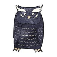 Cartoon Owl N116