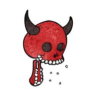 cartoon spooky skull N112
