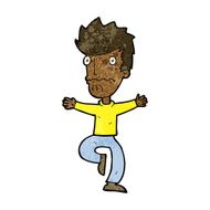 cartoon frightened man N74