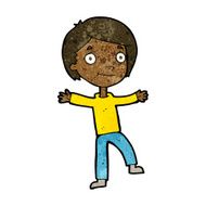 cartoon excited boy N101