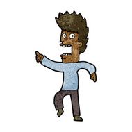 cartoon terrified man N178