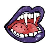 cartoon vampire mouth N19