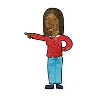 cartoon woman pointing N140