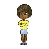 cartoon proud woman N16