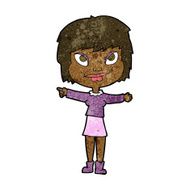 cartoon woman pointing N141