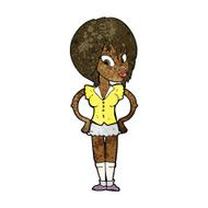 cartoon woman with hands on hips N141
