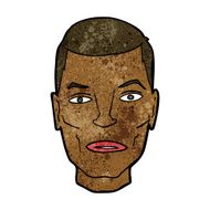 cartoon serious male face N6
